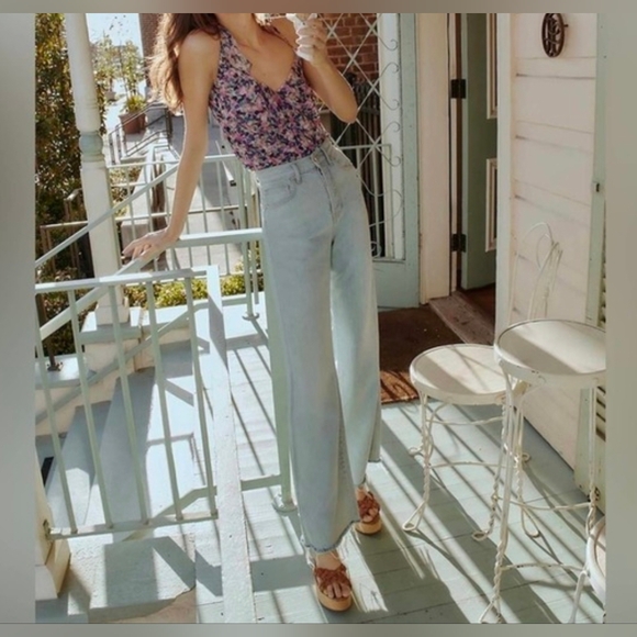 Veronica Beard 100% Cotton Taylor Relaxed Wide-Leg High-Rise Size 28" - Picture 3 of 16